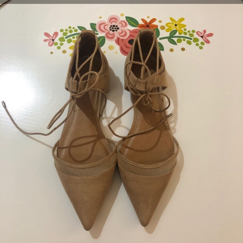 Lace up Zara flats